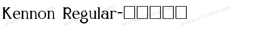 Kennon Regular字体转换